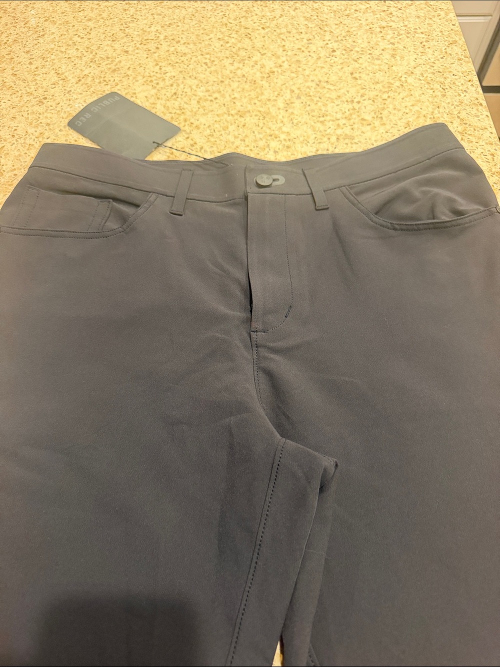 Men's Slim Tech Chinos in Dark Gray